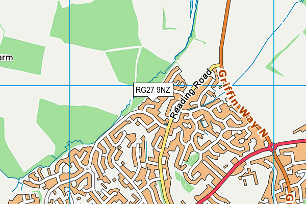 RG27 9NZ map - OS VectorMap District (Ordnance Survey)