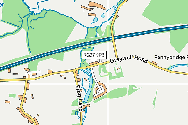 RG27 9PB map - OS VectorMap District (Ordnance Survey)