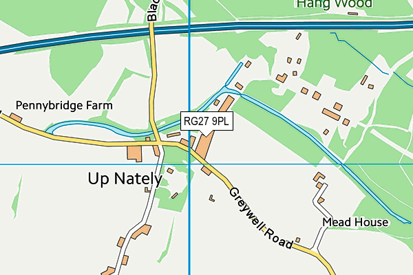 RG27 9PL map - OS VectorMap District (Ordnance Survey)