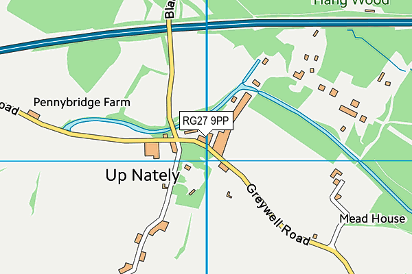 RG27 9PP map - OS VectorMap District (Ordnance Survey)