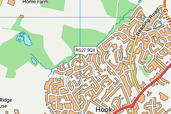 RG27 9QX map - OS VectorMap District (Ordnance Survey)