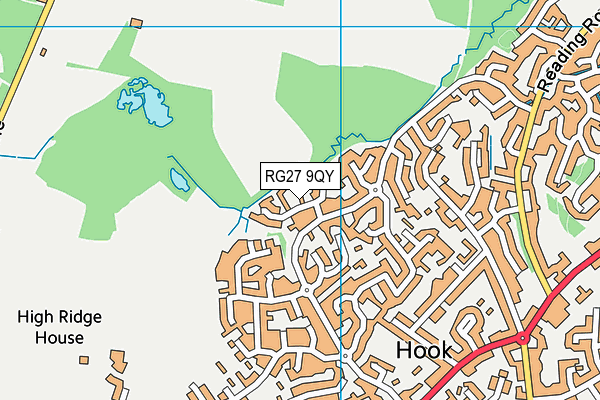 RG27 9QY map - OS VectorMap District (Ordnance Survey)