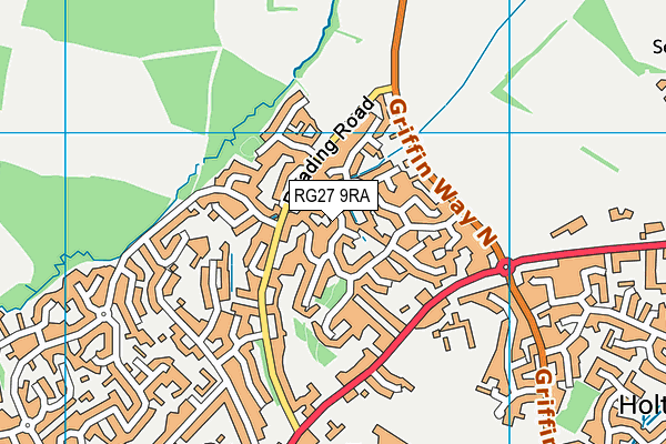 RG27 9RA map - OS VectorMap District (Ordnance Survey)