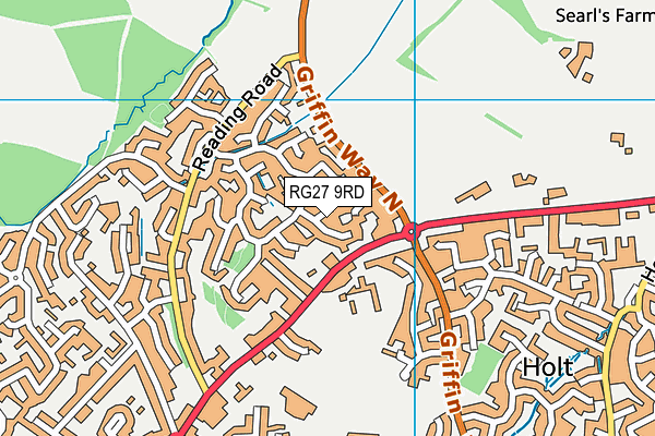 RG27 9RD map - OS VectorMap District (Ordnance Survey)