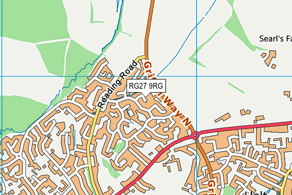 RG27 9RG map - OS VectorMap District (Ordnance Survey)