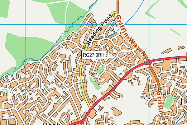 RG27 9RH map - OS VectorMap District (Ordnance Survey)