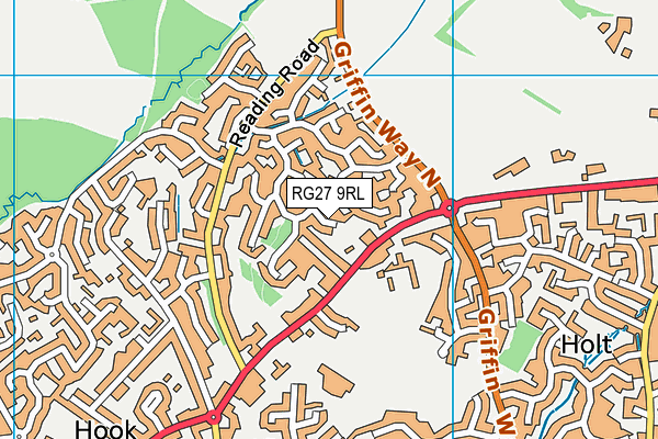 RG27 9RL map - OS VectorMap District (Ordnance Survey)