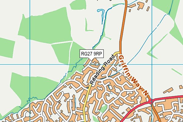RG27 9RP map - OS VectorMap District (Ordnance Survey)