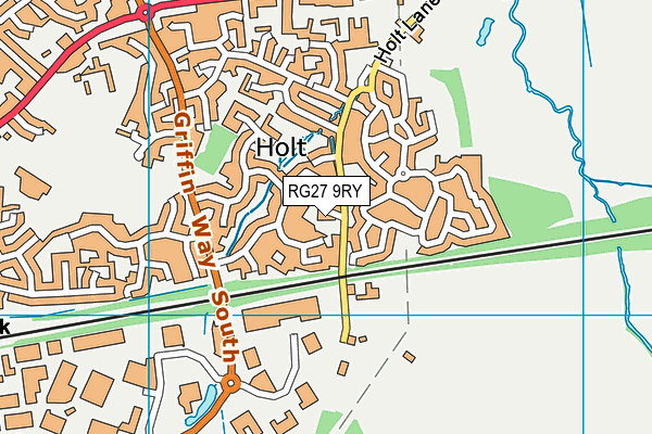 RG27 9RY map - OS VectorMap District (Ordnance Survey)