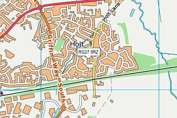 RG27 9RZ map - OS VectorMap District (Ordnance Survey)