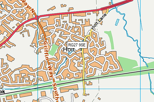 RG27 9SE map - OS VectorMap District (Ordnance Survey)