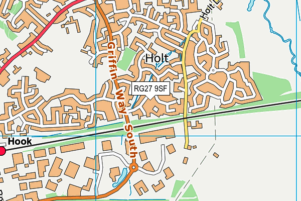 RG27 9SF map - OS VectorMap District (Ordnance Survey)