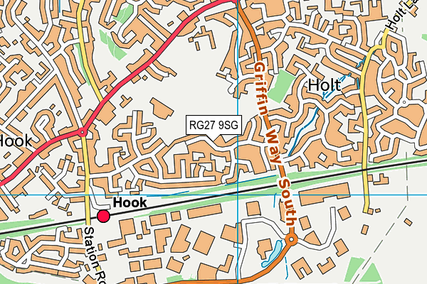 RG27 9SG map - OS VectorMap District (Ordnance Survey)