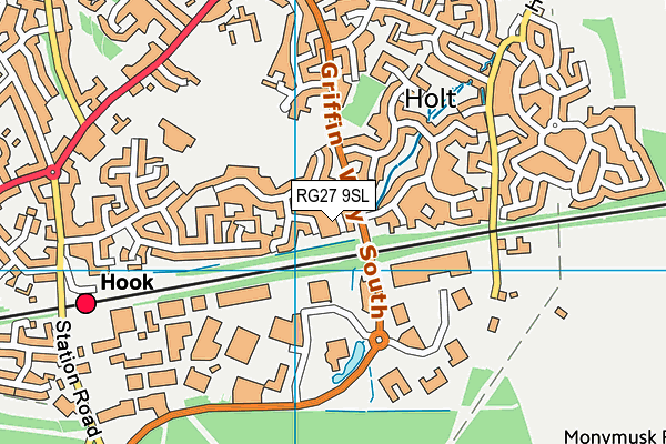 RG27 9SL map - OS VectorMap District (Ordnance Survey)