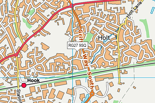 RG27 9SQ map - OS VectorMap District (Ordnance Survey)