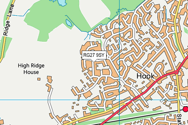 RG27 9SY map - OS VectorMap District (Ordnance Survey)