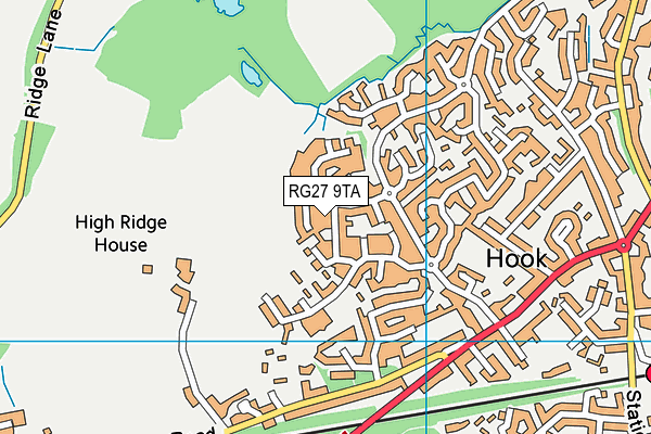 RG27 9TA map - OS VectorMap District (Ordnance Survey)