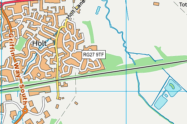 RG27 9TF map - OS VectorMap District (Ordnance Survey)
