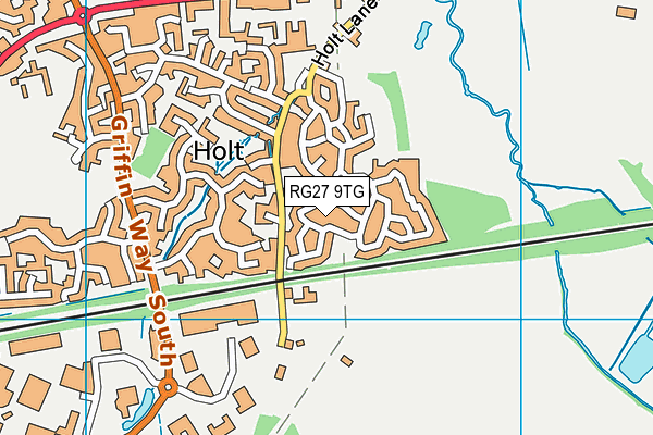 RG27 9TG map - OS VectorMap District (Ordnance Survey)