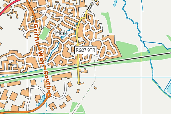 RG27 9TR map - OS VectorMap District (Ordnance Survey)