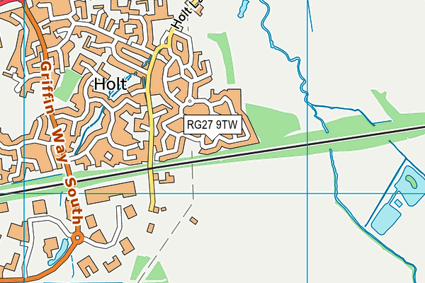 RG27 9TW map - OS VectorMap District (Ordnance Survey)