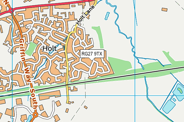 RG27 9TX map - OS VectorMap District (Ordnance Survey)