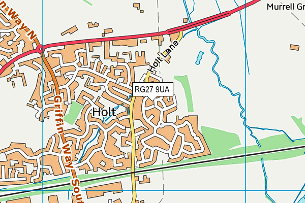 RG27 9UA map - OS VectorMap District (Ordnance Survey)