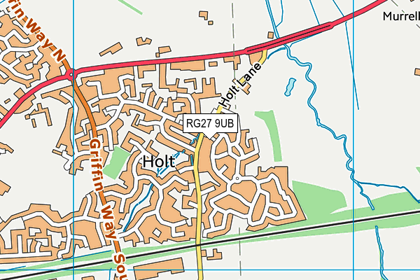 RG27 9UB map - OS VectorMap District (Ordnance Survey)