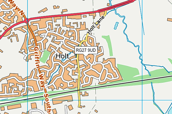 RG27 9UD map - OS VectorMap District (Ordnance Survey)