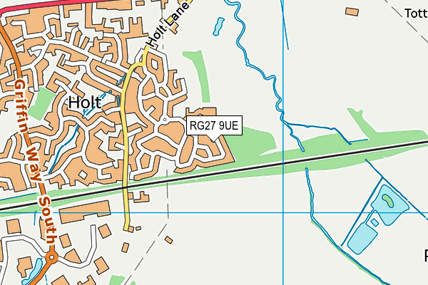 RG27 9UE map - OS VectorMap District (Ordnance Survey)