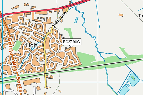 RG27 9UG map - OS VectorMap District (Ordnance Survey)