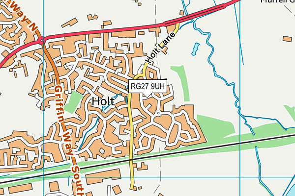 RG27 9UH map - OS VectorMap District (Ordnance Survey)