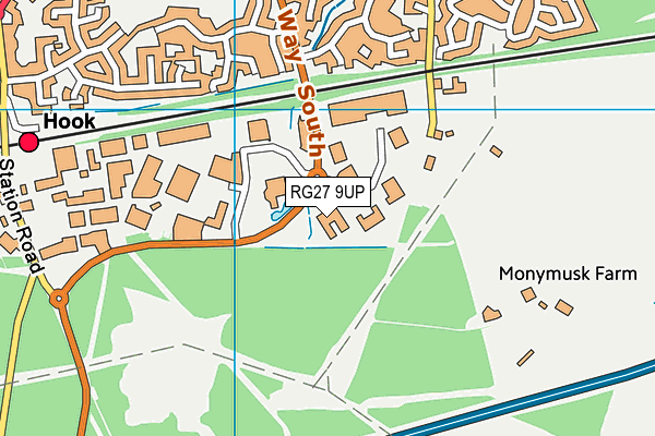 RG27 9UP map - OS VectorMap District (Ordnance Survey)