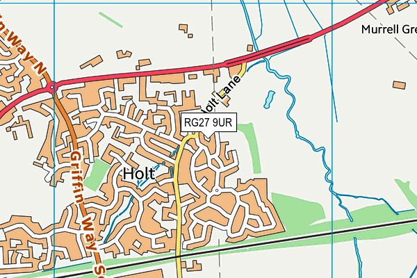 RG27 9UR map - OS VectorMap District (Ordnance Survey)