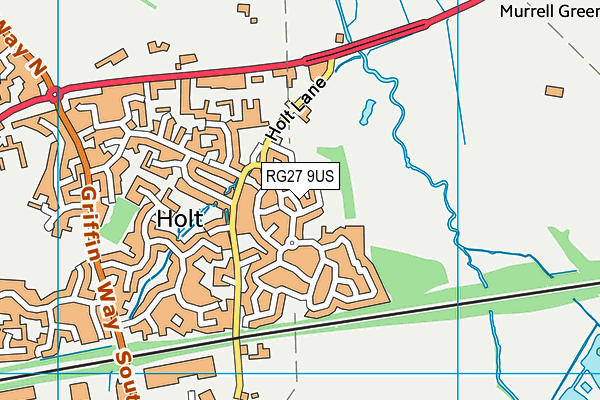 RG27 9US map - OS VectorMap District (Ordnance Survey)