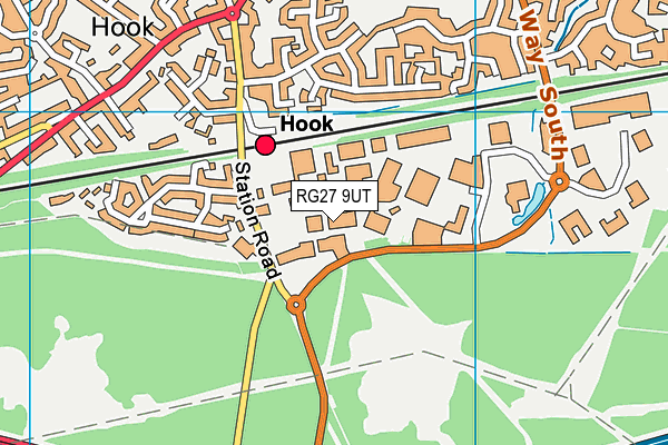 RG27 9UT map - OS VectorMap District (Ordnance Survey)