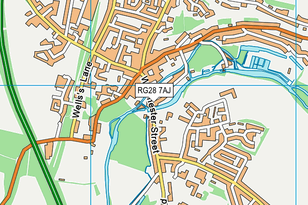 RG28 7AJ map - OS VectorMap District (Ordnance Survey)