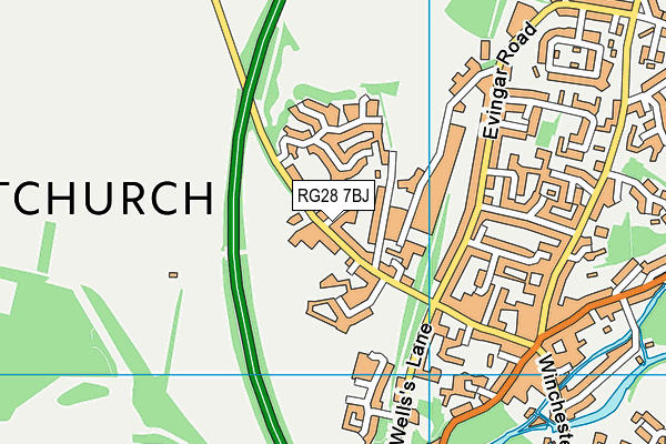 RG28 7BJ map - OS VectorMap District (Ordnance Survey)