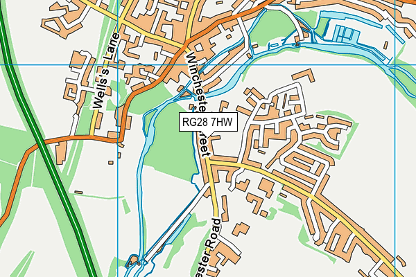 RG28 7HW map - OS VectorMap District (Ordnance Survey)