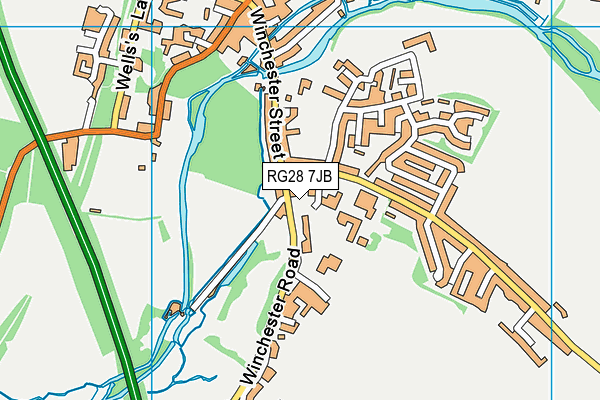 RG28 7JB map - OS VectorMap District (Ordnance Survey)