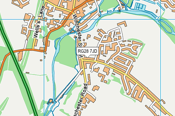 RG28 7JD map - OS VectorMap District (Ordnance Survey)