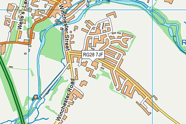 Testbourne Community School map (RG28 7JF) - OS VectorMap District (Ordnance Survey)