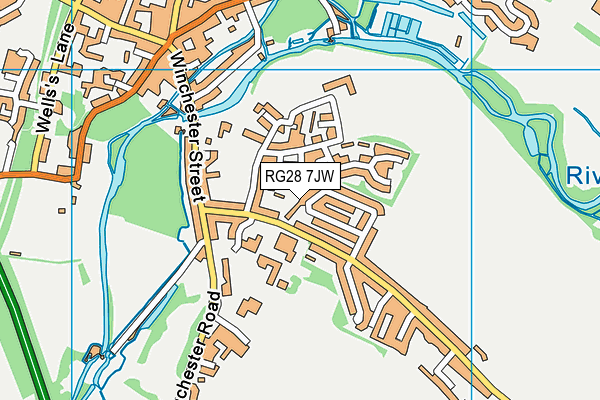 RG28 7JW map - OS VectorMap District (Ordnance Survey)