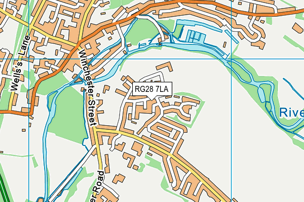 RG28 7LA map - OS VectorMap District (Ordnance Survey)