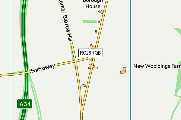 RG28 7QB map - OS VectorMap District (Ordnance Survey)