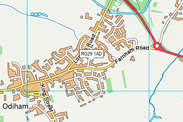 RG29 1AD map - OS VectorMap District (Ordnance Survey)