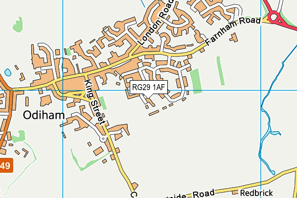 RG29 1AF map - OS VectorMap District (Ordnance Survey)