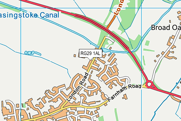 RG29 1AL map - OS VectorMap District (Ordnance Survey)