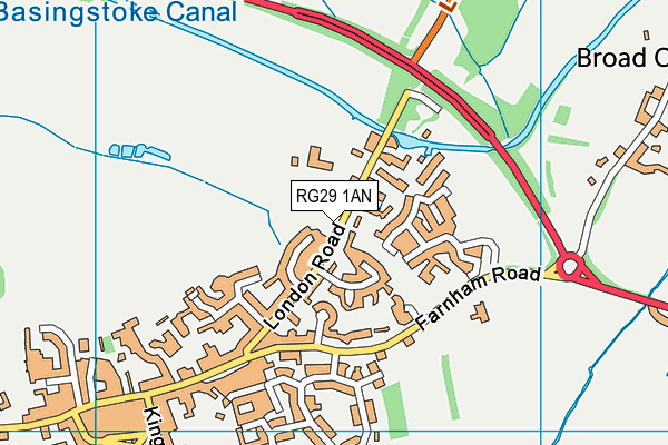 RG29 1AN map - OS VectorMap District (Ordnance Survey)