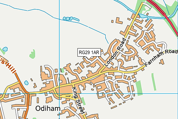 RG29 1AR map - OS VectorMap District (Ordnance Survey)